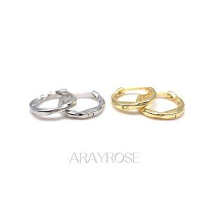 New Gold Twist Earrings, Twisted Small Hoop Earrings in Sterling Silver 18K Gold